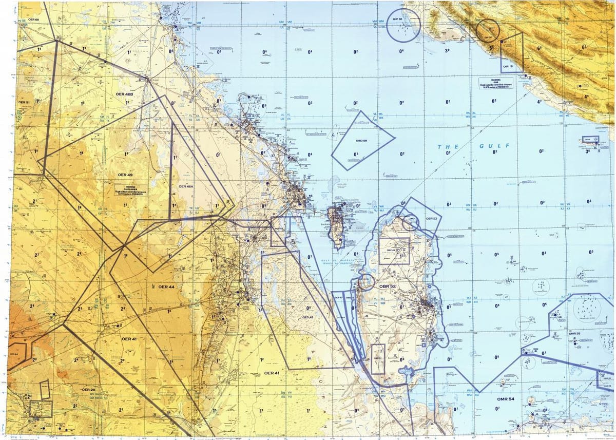 Carte du qatar zone