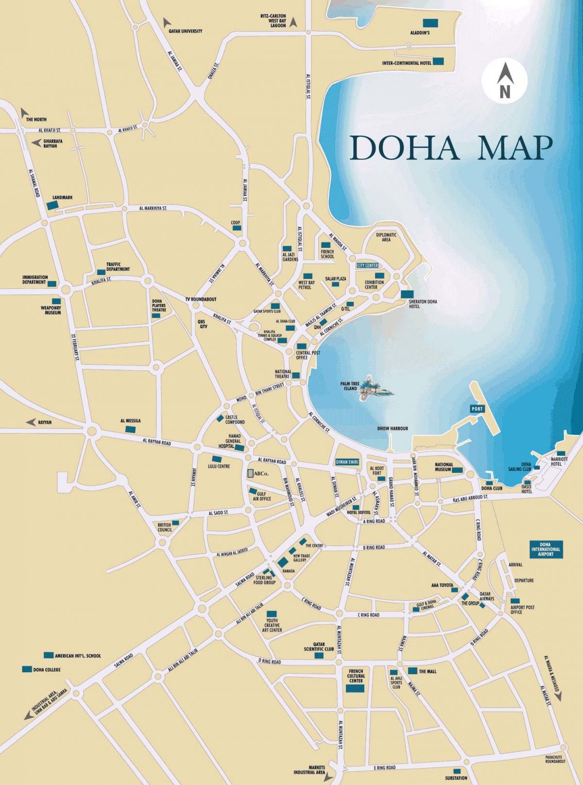 La carte de doha, qatar