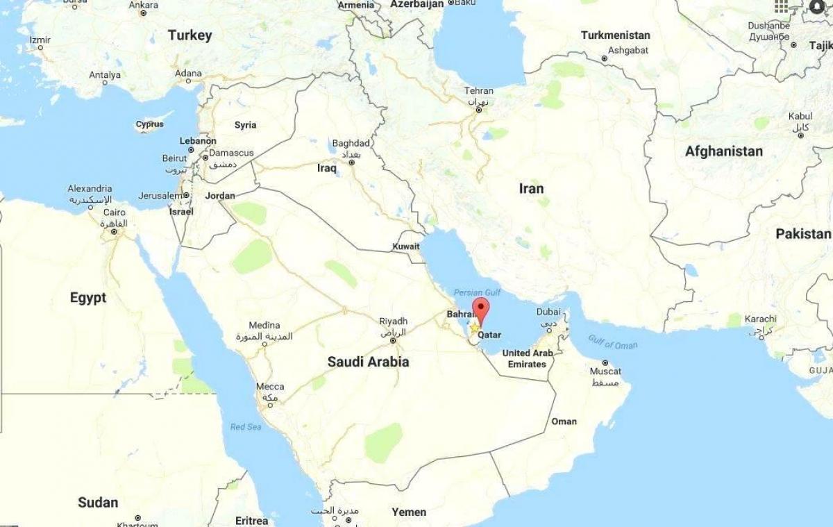 qatar sur la carte du monde