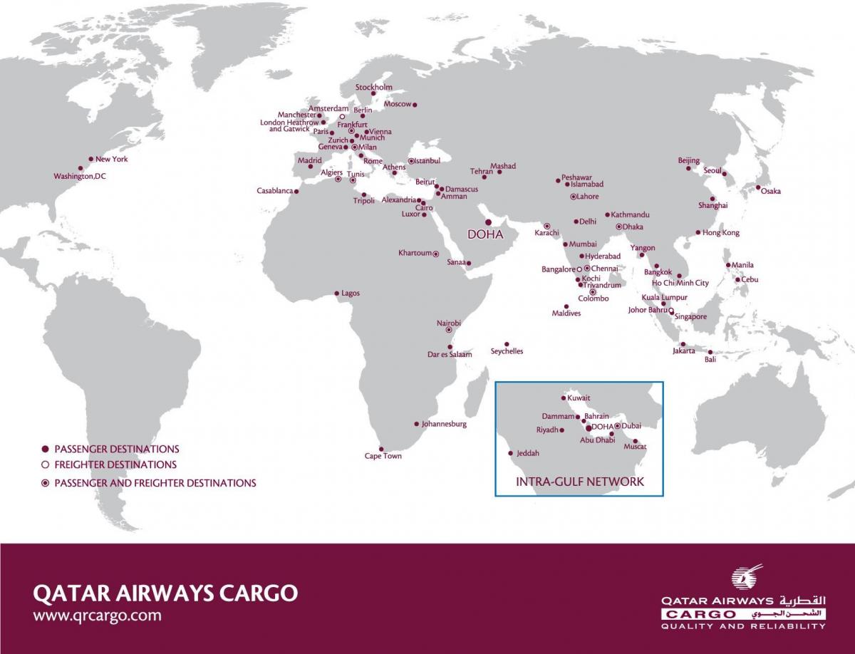 qatar airways carte du réseau