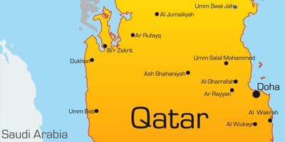 Carte de la capitale du qatar 