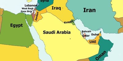 Carte du qatar et les pays voisins