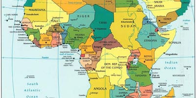 Carte de l'afrique du qatar 