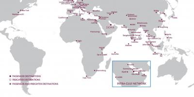 Qatar airways carte du réseau