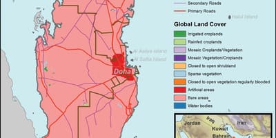 Carte du qatar climat