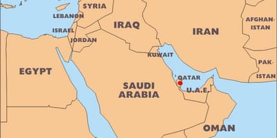 Carte du monde au qatar emplacement
