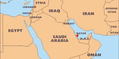 Carte du monde au qatar emplacement