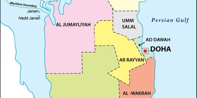 Carte du qatar région
