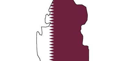 Carte de drapeau qatar