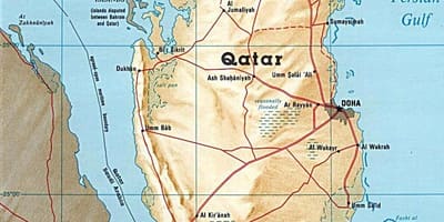 Carte du qatar, îles 